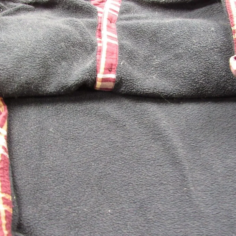 LL Bean Shacket Women Extra Large Fleece Lined Hoodie Flannel Shirt Jacket Plaid